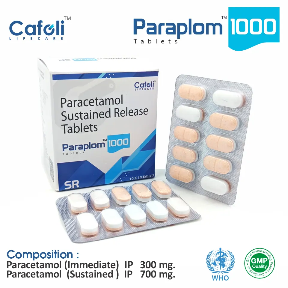 Paracetamol 1000mg SR Tablet PCD Pharma Franchise